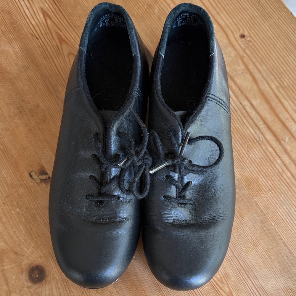Capezio Black Leather Dance Shoes tap shoes 5M